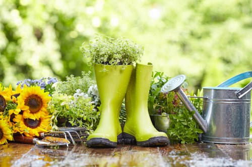 Local gardener in Goodmayes maintaining flower borders